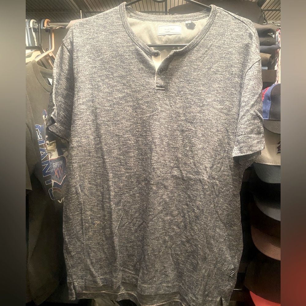 Five Four Menlo Gray Henley Short Sleeve Shirt XL